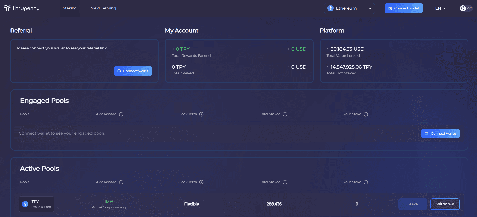 Thrupenny Staking